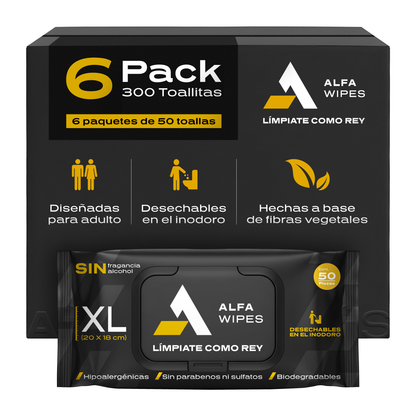 Alfa Wipes 6-pack (300 toallitas)