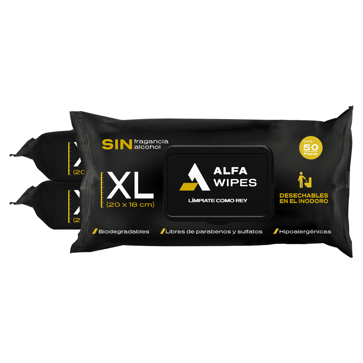 Alfa Wipes 3-pack (150 toallitas)