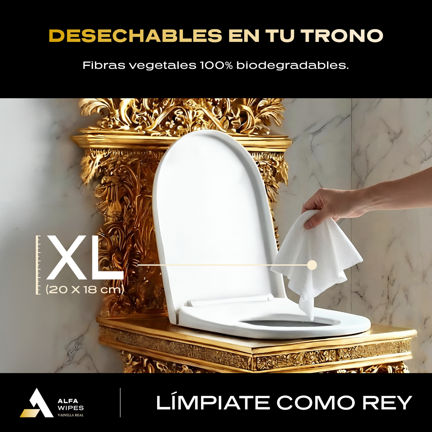 Alfa Wipes 6-pack (300 toallitas) Vainilla Real