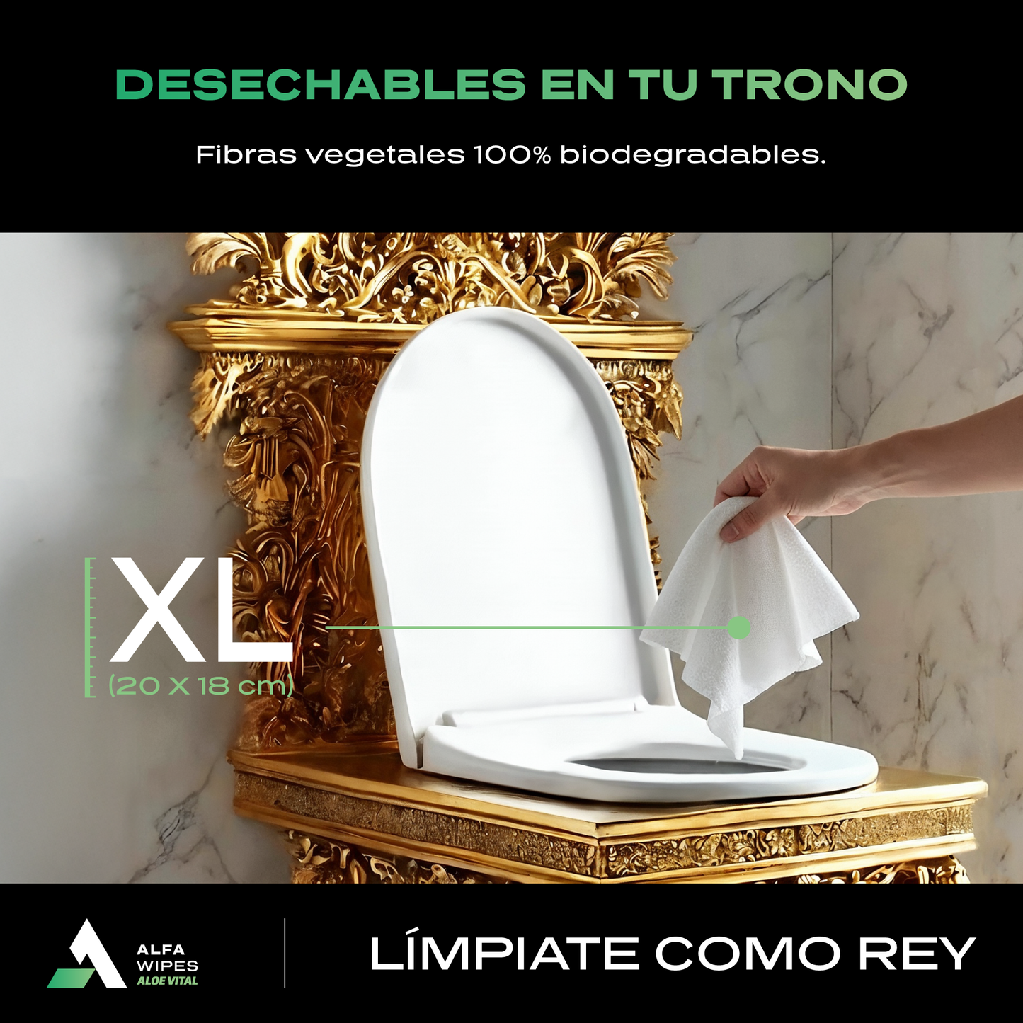 Alfa Wipes 6-pack (300 toallitas) Aloe Vital
