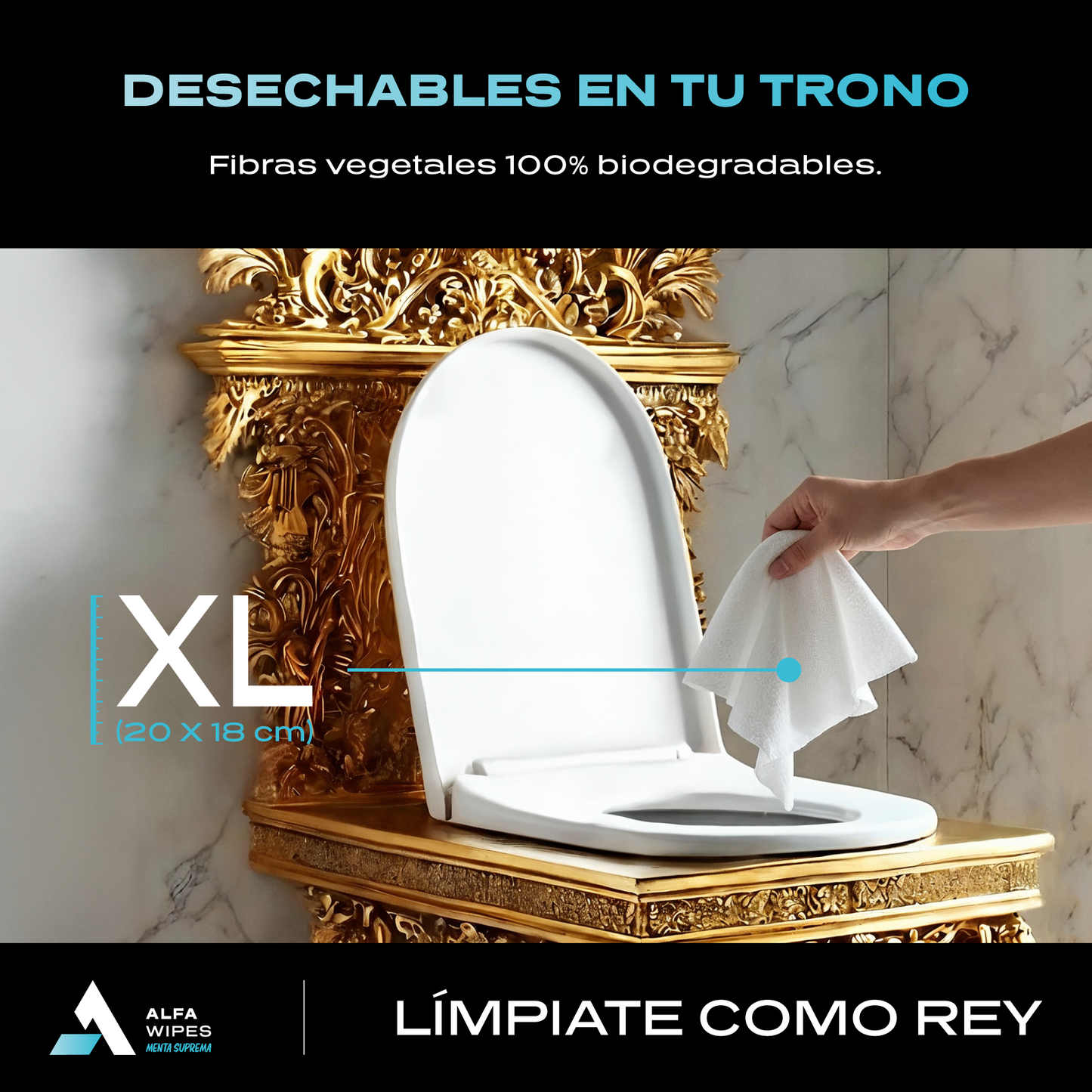 Alfa Wipes 3-pack (150 toallitas) Menta Suprema