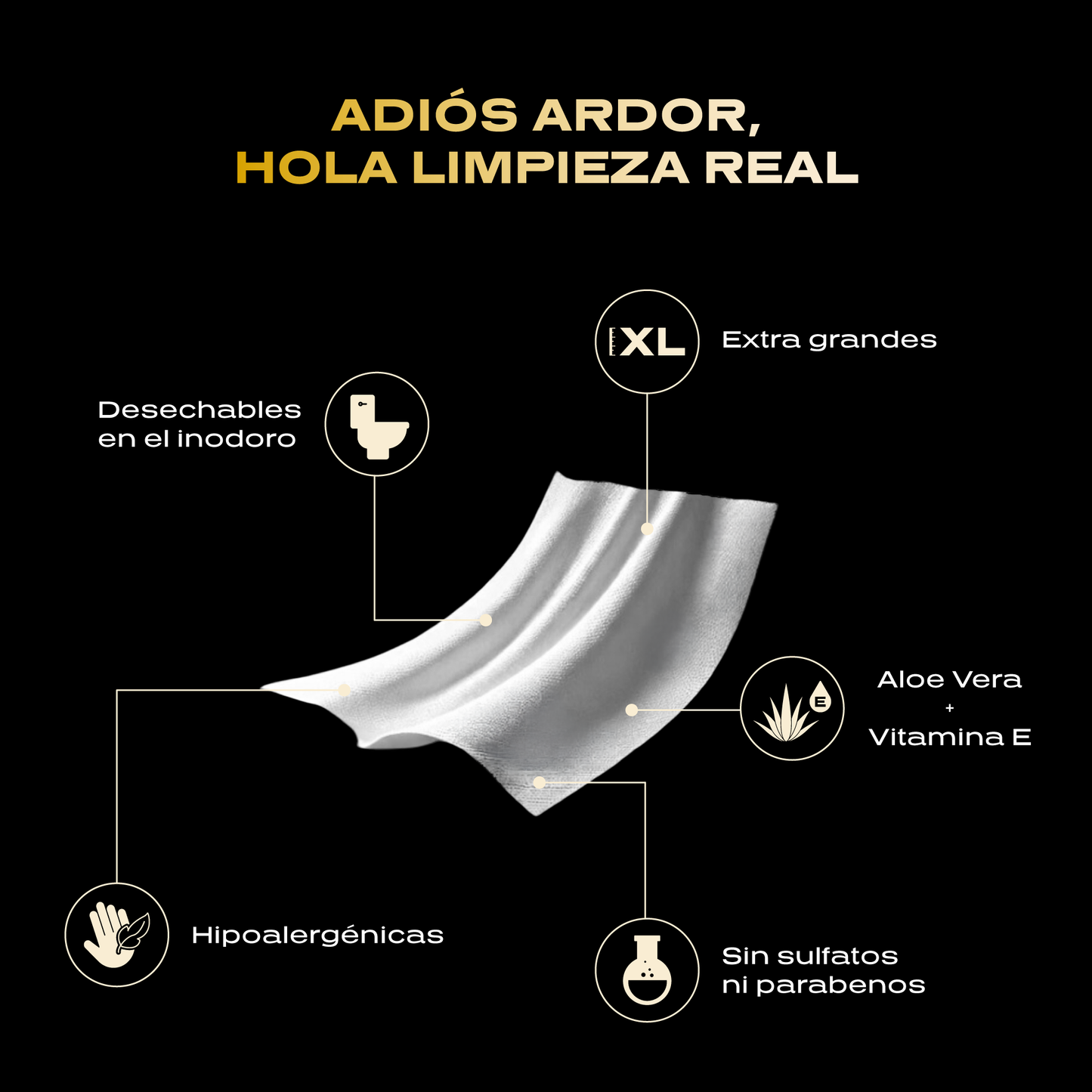 Alfa Wipes 6-pack (300 toallitas) Vainilla Real