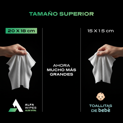 Alfa Wipes 3-pack (150 toallitas) Aloe Vital
