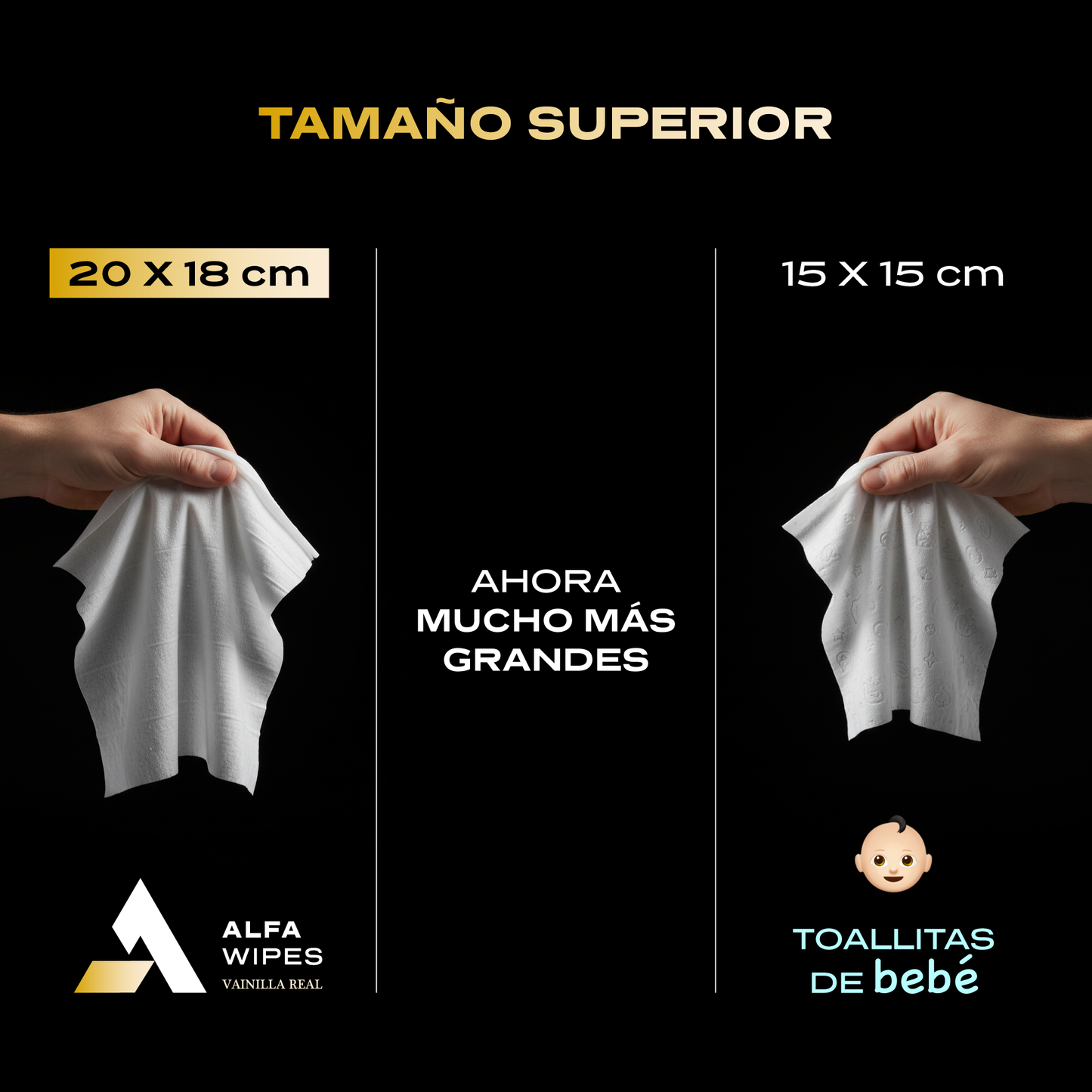 Alfa Wipes 6-pack (300 toallitas) Vainilla Real