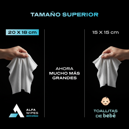 Alfa Wipes 6-pack (300 toallitas) Menta Suprema
