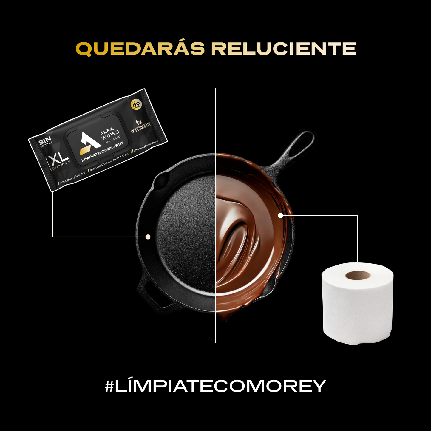 Alfa Wipes 3-pack (150 toallitas) Vainilla Real