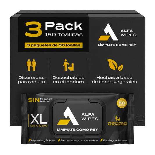 Alfa Wipes 3-pack (150 toallitas)